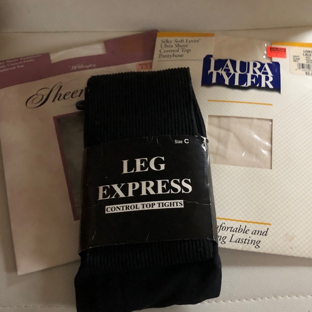 Express Black Control Top Tights - LEG EXPRESS